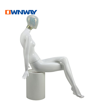 Sitting adults fiberglass women mannequin HQTRSITF-BQ4