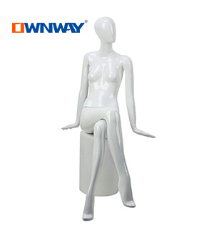 European fashion fiberglass female sitting mannequin