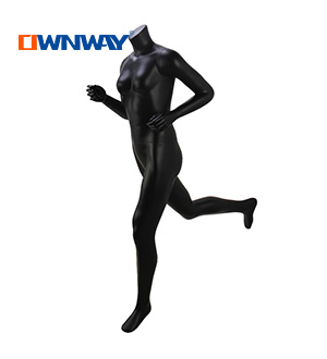 China Headless Black Female Sport Running Mannequins