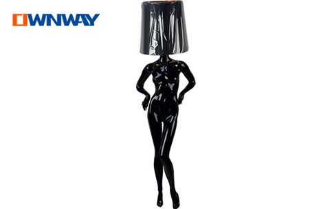 Display model with lamp shape head black female women Mannequins