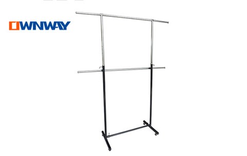 Wholesale metal collapsible single bar clothes rack HQU792