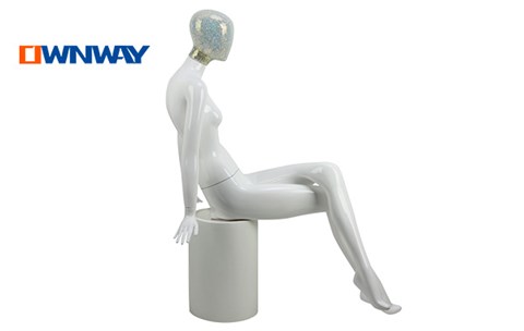 Sitting adults fiberglass women mannequin HQTRSITF-BQ4