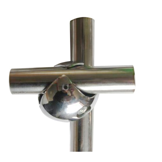 Metal-chrome-2-way-25mm-round-tube