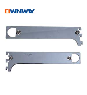 Metal hanging bracket display shelf for vertical system