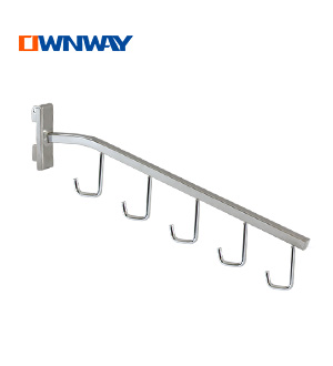 Metal chrome display faceout hook for slotted channel EFW11040L5