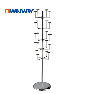 Metal adjustable chrome store fittings display rack HQT050