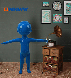 Blue big head cartoon fiberglass children mannequin HQQ2Y0